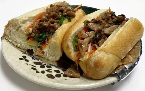Banh Mi Thit Nuong (Grilled Marinated Sliced Pork Sandwiches