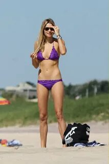 Jessica Hart milky whiet body visible thru her Small Purple 