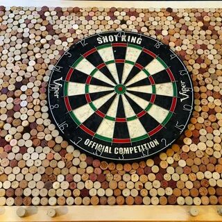 Personalized Dart Board Backboard Wood Stained/dart Cabinet 