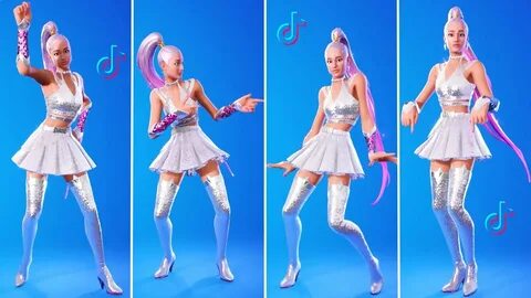 ARIANA GRANDE Skin with All Fortnite TikTok Dance & Emotes! 