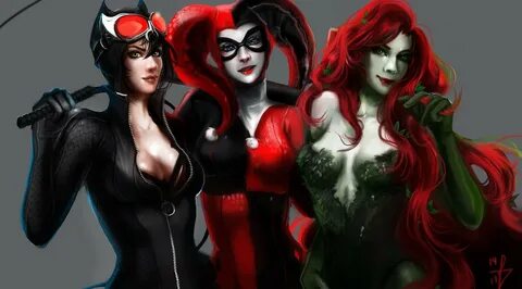 Wallpaper : illustration, fantasy art, anime, red, Catwoman,