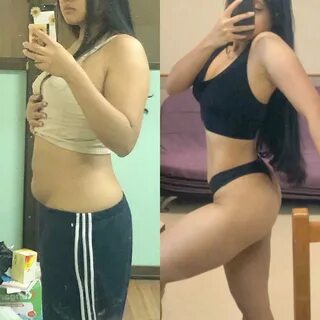 Before and After 31 lbs Weight Loss 5'6 Female 170 lbs to 13