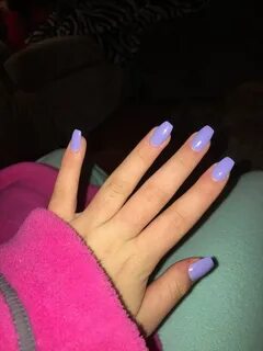 Short Lavender Coffin Nails Lavender nails, Acrylic nails co