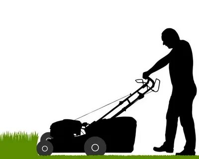 Mowing Silhouette Lawn Mower Gardening Сток видеоклипы - iSt