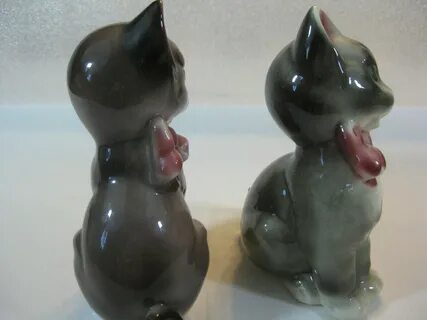 Купить Royal Copley 8" Brown Cat Figurines Left and Б/У на А