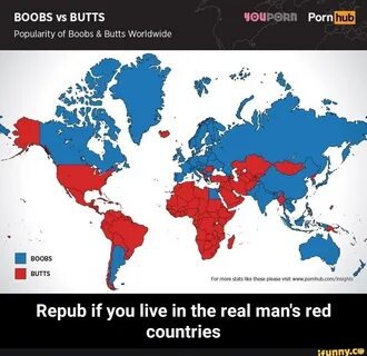 BOOBS vs BUTTS yOUPORN Porn itt Popularity of Boobs Butts Worldwide I EM Fo...