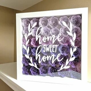 home sweet home paper flower shadow box on Mercari Flower sh