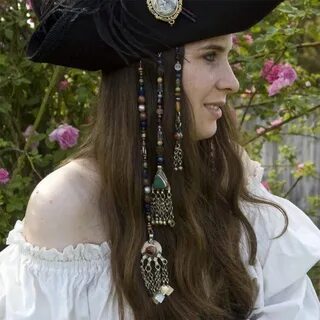 Medium Pirate Hair Jewels Halloween Costume by CrystalKittyC