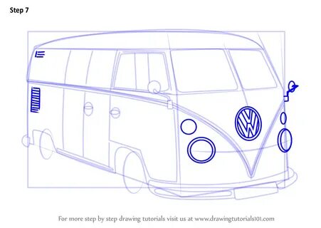 Vw Bus Drawing / See more ideas about car drawings, bus draw