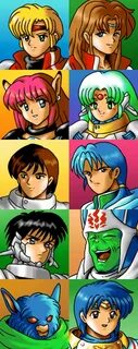 Phantasy Star IV redrawn in-game character portraits Charact