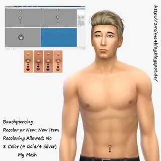 Belly piercing for males by Michaela P. at 19 Sims 4 Blog " 