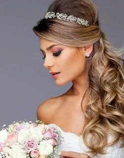 Tiara modelatoare , coafura mireasa par lung Penteado noiva,