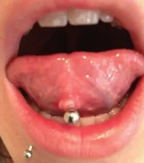 Sale bottom of tongue piercing is stock