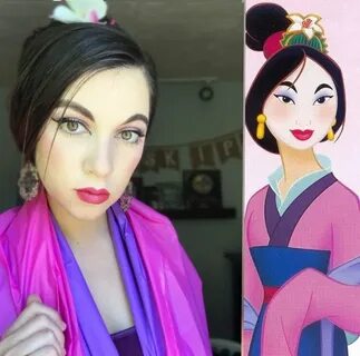 Mulan makeup using all Younique products! Disney love! Flori