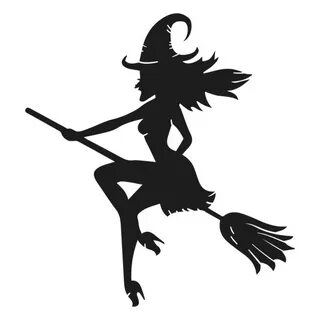 Classic Halloween Witch Silhouette Transparent PNG & SVG Vec