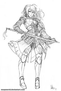 Female Warrior Drawing at PaintingValley.com Explore collect