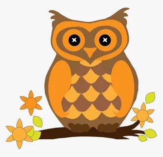 Owl,vertebrate,bird - Fall Owl Clip Art, HD Png Download , T