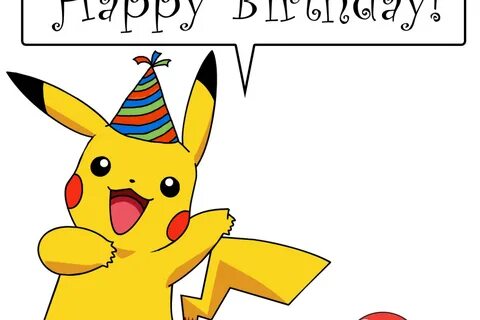 Pokemon birthday card, Birthday pikachu, Pokemon birthday