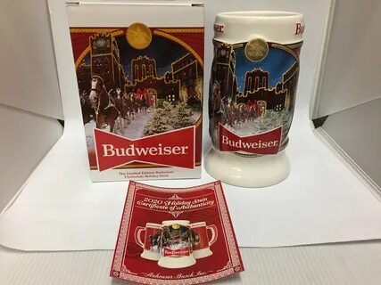 2020 Budweiser Holiday stein beer mug from annual Christmas 