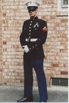 In my dress blues after becoming full Reconnaissance Marine 