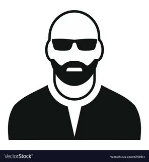 Man with glasses avatar simple icon Royalty Free Vector