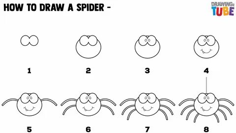 How to Draw a Spider for Kids Halloween Spider Drawing Spide