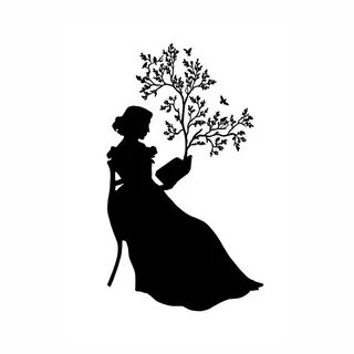 A Remarkable Book Silhouette Print Black and White Tree Bird