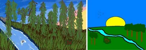 Landscape Drawing In Ms Paint