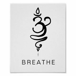 Ancient Sanskrit Symbol for Breathe Poster Zazzle.com Just b