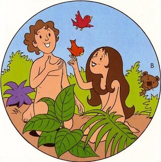 Coloriage Adam et Eve gratuit à imprimer