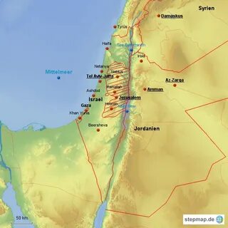 StepMap - Israel Karte - Landkarte für Israel