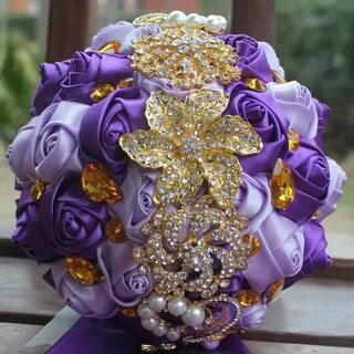 Yellow Flower Wedding Bouquets With Gold Ribbon / Compare We