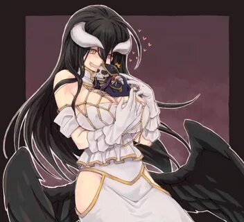 Safebooru - 1girl ainz ooal gown albedo bare shoulders black