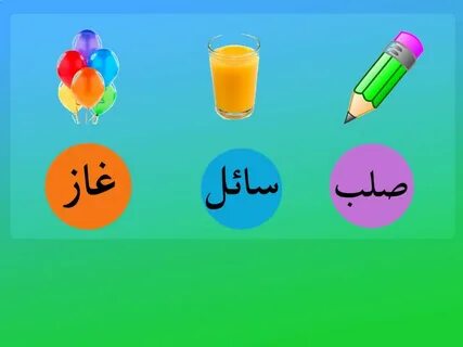 توجد المادة في ثلاث حالات هي الصلبة . 