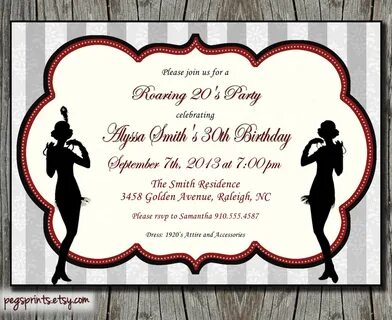 Roaring 20's Party Invitations - Mickey Mouse Invitations Te