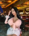 Big Fake Boobs Babe in Casino Royale Instagram Photo