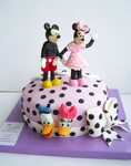 Minnie and Mickey Mouse with Donald and Daisy Cake / Micke. 
