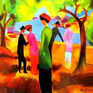 Hommage à August Macke " Taches et couleurs