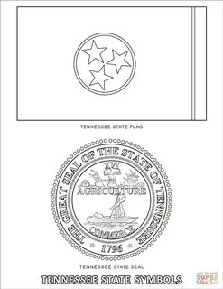 Tennessee State Symbols Coloring Page Free Printable Sketch 