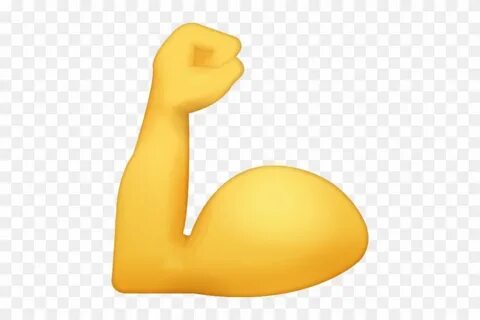 Download Flexed Biceps Iphone Emoji Icon In Jpg And - Emoji 