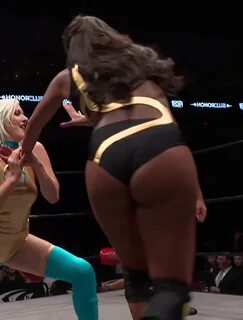 Brandi Rhodes ass cheeks at ROH match