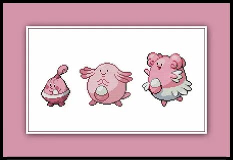 Free Chansey Cross Stitch Pattern Happiny Blissey Evolutiona