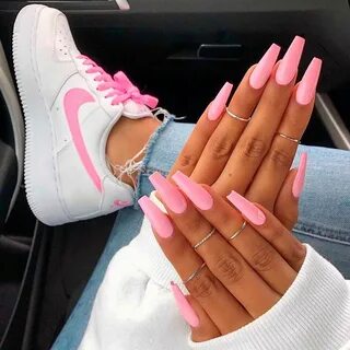 120+ Best Coffin Nails Ideas That Suit Everyone Pink acrylic