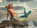 Mermaid on the Rocks Painting by Kaylee Mason Pixels