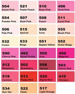 pink shades names - Google Search Shades of pink names, Colo