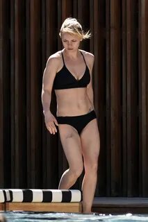 Christina Ricci in Black Bikini at a Pool in Miami, FL Febru