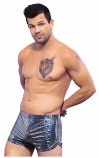 Шорты "Disco Shorts - Silver Hologram" / Andrew Christian / 