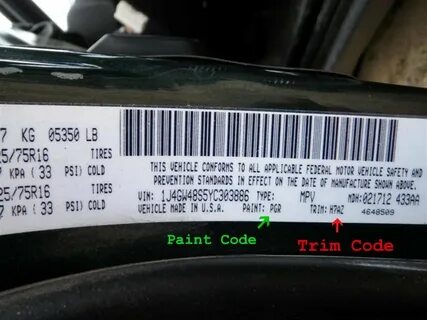 How to Find Paint Codes and Interior Trim Codes on Your Jeep