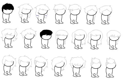 HOMESTUCK BASE HAIR SPRITE SHEET by caecii.deviantart.com on