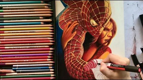 Speed Drawing Spider-Man 🕷 and Mary Jane - YouTube